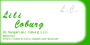 lili coburg business card